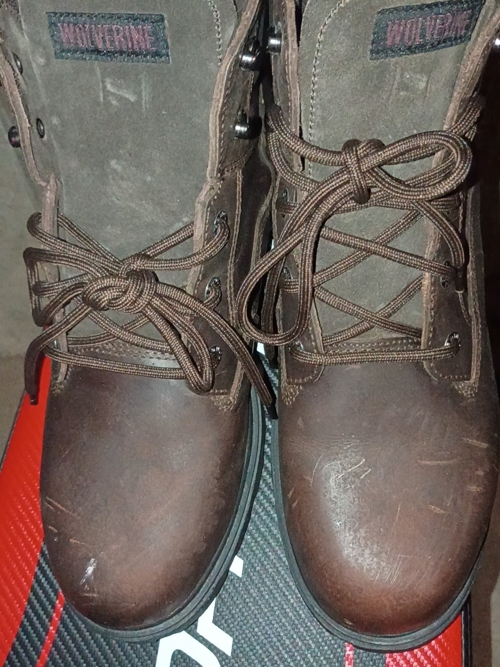 Wolverine Brown Leather Lace-Up Work Boots